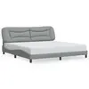 Image de vidaXL Cadre de lit sans matelas Hvar gris clair 200x200 cm tissu