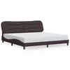 Image de vidaXL Cadre de lit sans matelas Hvar marron foncé 200x200 cm tissu