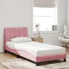 Image de vidaXL Cadre de lit sans matelas Hanko rose 90x200 cm velours