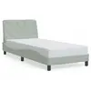 Image de vidaXL Cadre de lit sans matelas gris clair 90x190 cm velours