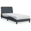 Image de vidaXL Cadre de lit sans matelas gris foncé 90x190 cm velours