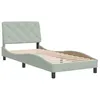 Image de vidaXL Cadre de lit sans matelas gris clair 90x200 cm velours