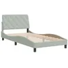 Image de vidaXL Cadre de lit sans matelas gris clair 100x200 cm velours