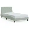 Image de vidaXL Cadre de lit sans matelas gris clair 100x200 cm velours