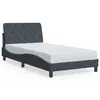 Image de vidaXL Cadre de lit sans matelas gris foncé 100x200 cm velours