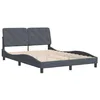 Image de vidaXL Cadre de lit sans matelas gris foncé 120x200 cm velours