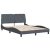 Image de vidaXL Cadre de lit sans matelas gris foncé 140x200 cm velours