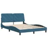 Image de vidaXL Cadre de lit sans matelas bleu 140x200 cm velours