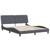 Image de vidaXL Cadre de lit sans matelas gris foncé 160x200 cm velours