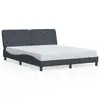 Image de vidaXL Cadre de lit sans matelas gris foncé 160x200 cm velours