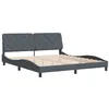 Image de vidaXL Cadre de lit sans matelas gris foncé 180x200 cm velours