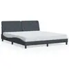 Image de vidaXL Cadre de lit sans matelas gris foncé 180x200 cm velours
