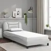 Image de vidaXL Cadre de lit sans matelas Hvar blanc 80x200 cm similicuir