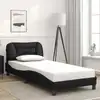 Image de vidaXL Cadre de lit sans matelas Hvar noir 90x190 cm similicuir