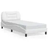 Image de vidaXL Cadre de lit sans matelas Hvar blanc 90x200 cm similicuir