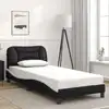 Image de vidaXL Cadre de lit sans matelas Hvar noir et blanc 90x200 cm similicuir