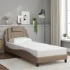 Image de vidaXL Cadre de lit Viana sans matelas cappuccino 80x200 cm similicuir