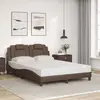 Image de vidaXL Cadre de lit Viana sans matelas marron 120x200 cm similicuir