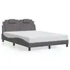 Image de vidaXL Cadre de lit Viana sans matelas gris 140x190 cm similicuir