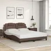 Image de vidaXL Cadre de lit Viana sans matelas marron 160x200 cm similicuir
