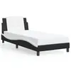 Image de vidaXL Cadre de lit sans matelas Zadar noir et blanc 90x200 cm similicuir