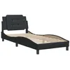 Image de vidaXL Cadre de lit sans matelas Zadar noir 100x200 cm similicuir
