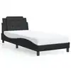 Image de vidaXL Cadre de lit sans matelas Zadar noir 100x200 cm similicuir