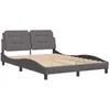 Image de vidaXL Cadre de lit sans matelas Zadar gris 120x200 cm similicuir
