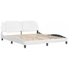 Image de vidaXL Cadre de lit sans matelas Zadar blanc 180x200 cm similicuir