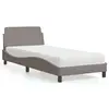 Image de vidaXL Lit avec matelas Dover taupe 90x200 cm tissu