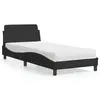 Image de vidaXL Lit avec matelas Dover noir 90x200 cm velours