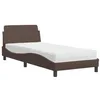 Image de vidaXL Lit avec matelas Dover marron 90x200 cm similicuir