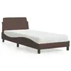Image de vidaXL Lit avec matelas Dover marron 90x200 cm similicuir