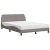 Image de vidaXL Lit avec matelas Dover taupe 120x200 cm tissu