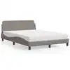 Image de vidaXL Lit avec matelas Dover taupe 120x200 cm tissu