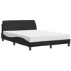 Image de vidaXL Lit avec matelas Dover noir 120x200 cm similicuir