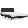 Image de vidaXL Lit avec matelas Dover noir 120x200 cm similicuir