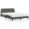 Image de vidaXL Lit avec matelas Dover gris 120x200 cm similicuir