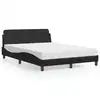 Image de vidaXL Lit avec matelas Dover noir 140x190 cm similicuir