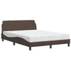 Image de vidaXL Lit avec matelas Dover marron 140x190 cm similicuir