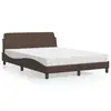 Image de vidaXL Lit avec matelas Dover marron 140x190 cm similicuir