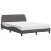 Image de vidaXL Lit avec matelas Dover gris 140x190 cm similicuir