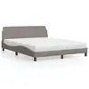 Image de vidaXL Lit avec matelas Dover taupe 160x200 cm tissu