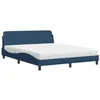 Image de vidaXL Lit avec matelas Dover bleu 160x200 cm tissu