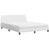 Image de vidaXL Lit avec matelas Dover blanc 160x200 cm similicuir