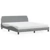 Image de vidaXL Lit avec matelas Dover gris clair 180x200 cm tissu