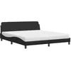 Image de vidaXL Lit avec matelas Dover noir 180x200 cm similicuir