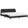 Image de vidaXL Lit avec matelas Dover noir 180x200 cm similicuir