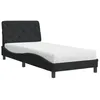 Image de vidaXL Lit avec matelas noir 80x200 cm velours