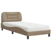 Image de vidaXL Lit avec matelas Hvar cappuccino 80x200 cm similicuir